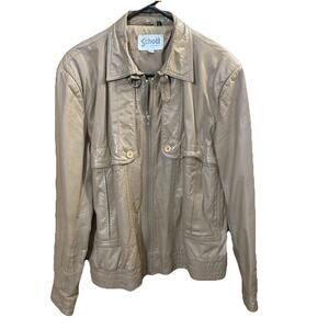 Vtg‎ Schott Sportswear Men’s Leather Jacket Sz 44 Brown 80s 90s Bomber